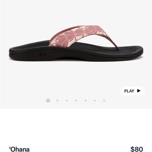 OluKai Women's 'Ohana Sandals - Pink and Black